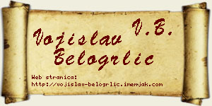 Vojislav Belogrlić vizit kartica